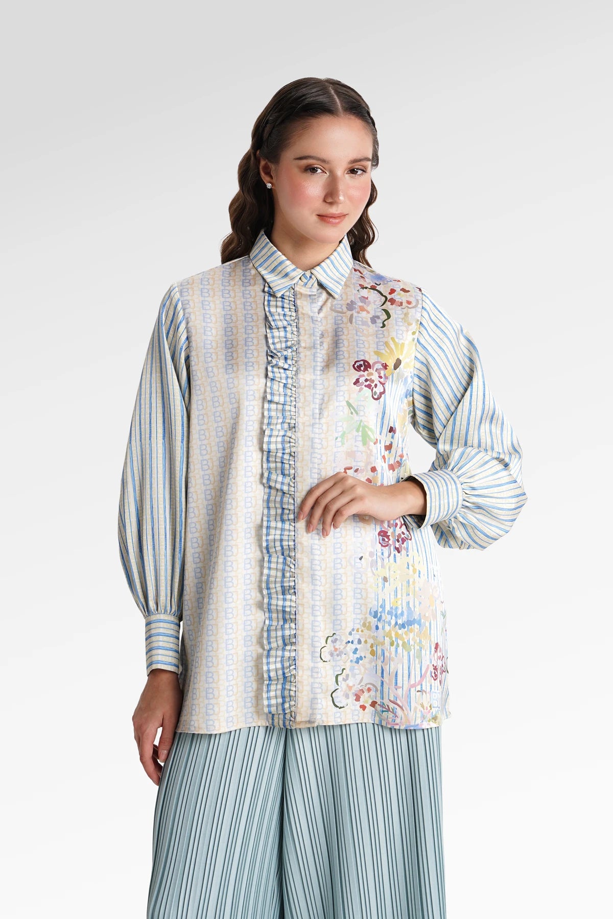 Metanoia Ruffle Shirt - Monarch