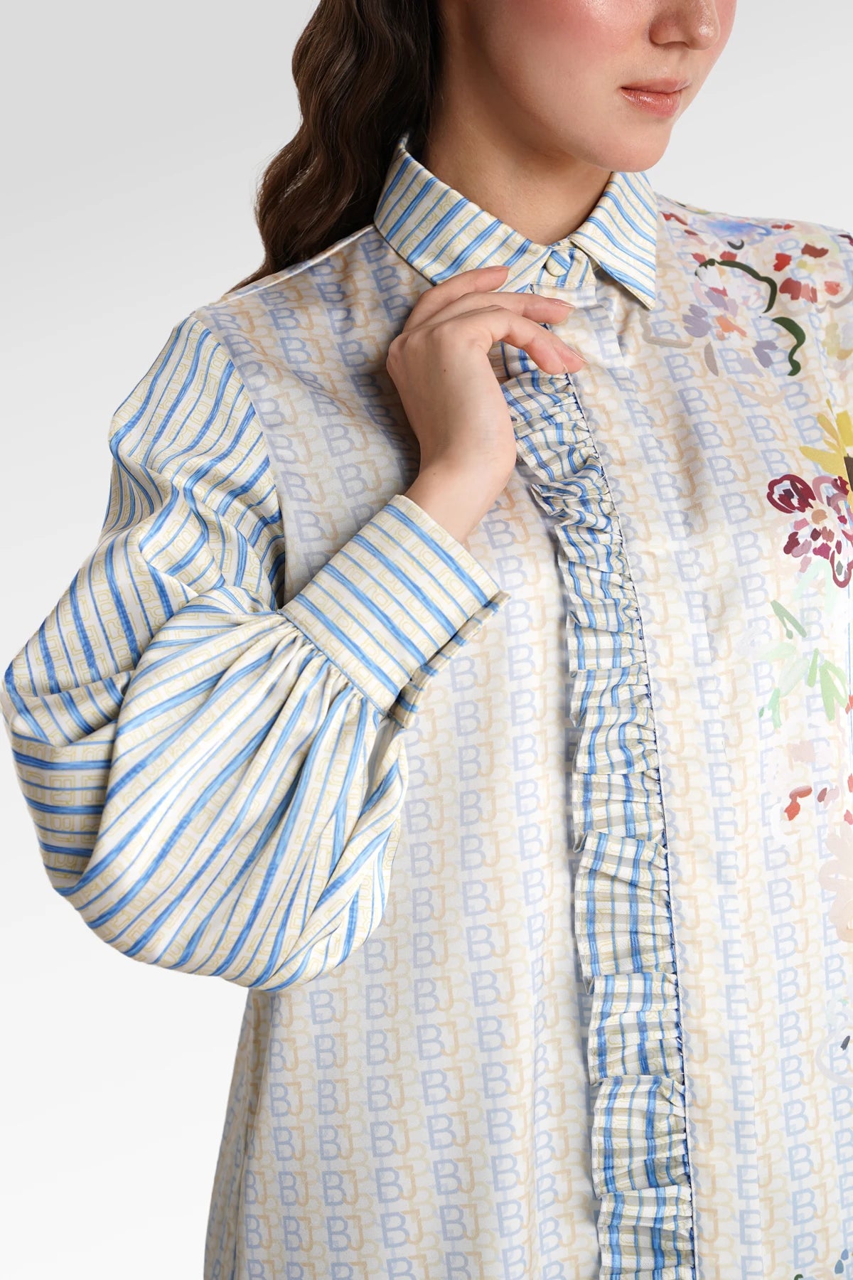 Metanoia Ruffle Shirt - Monarch