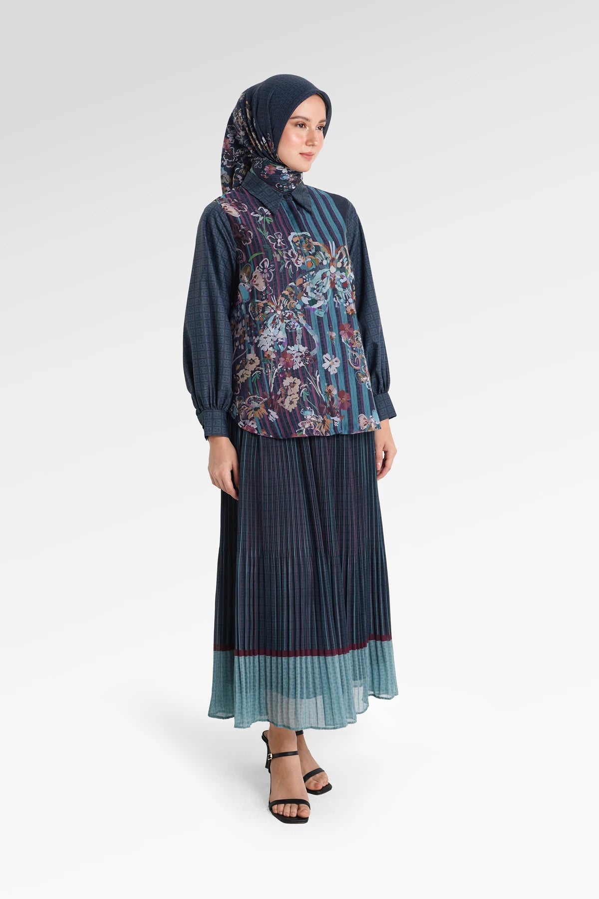 Metanoia Sheer Layered Shirt - Blue Morpho
