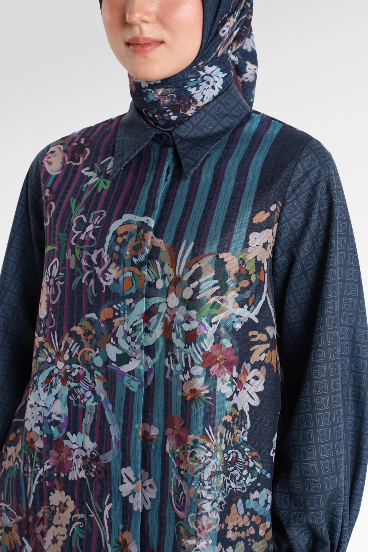 Metanoia Sheer Layered Shirt - Blue Morpho
