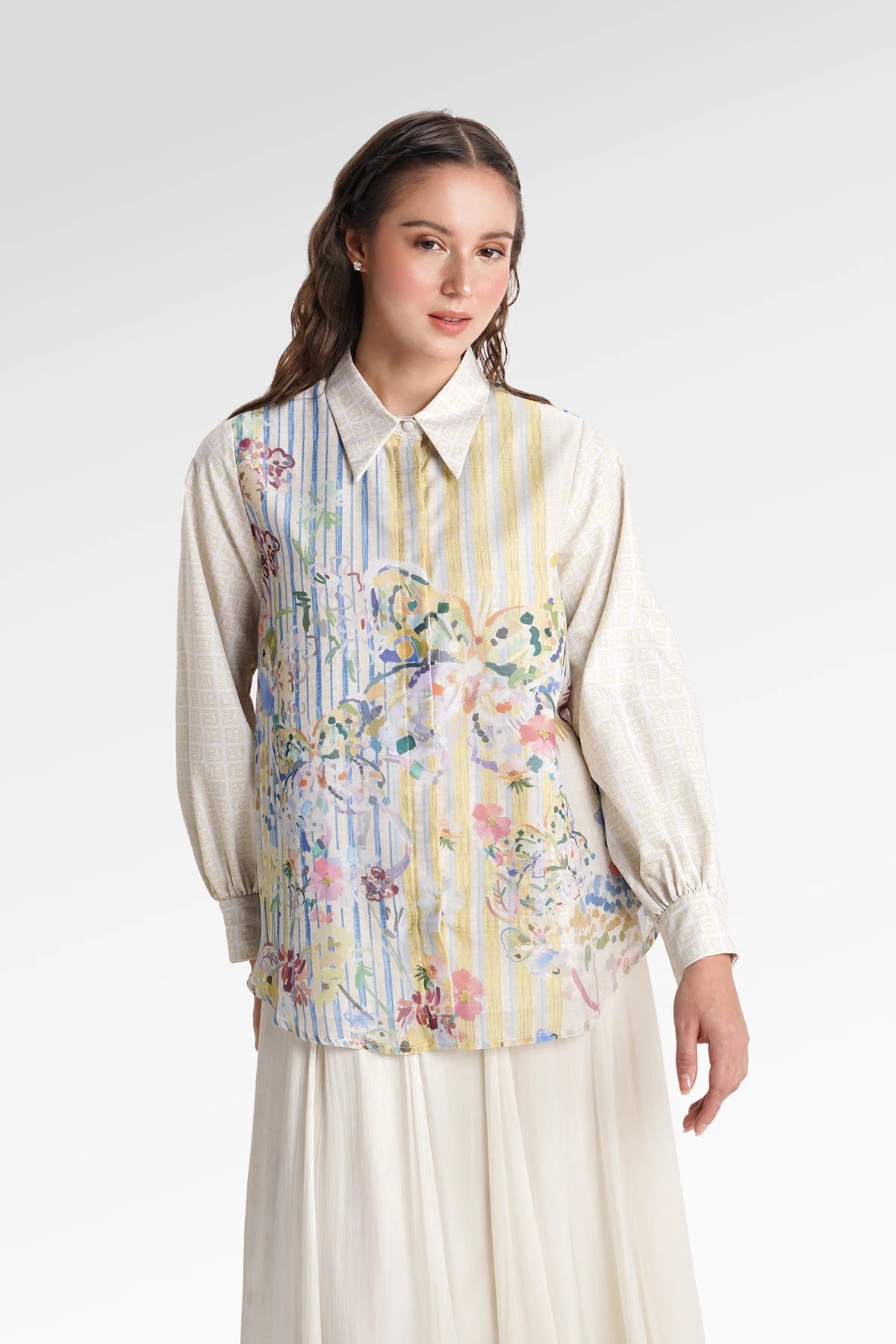 Metanoia Sheer Layered Shirt - Monarch