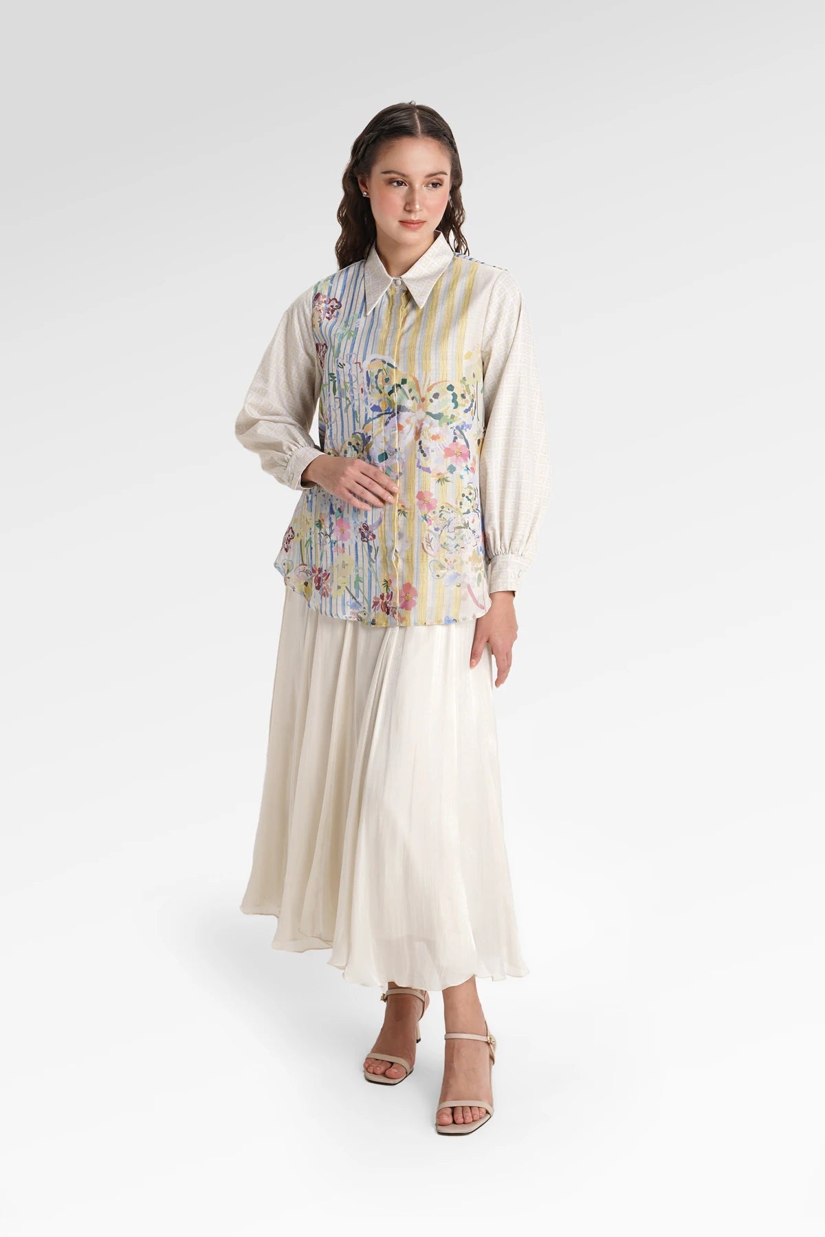 Metanoia Sheer Layered Shirt - Monarch