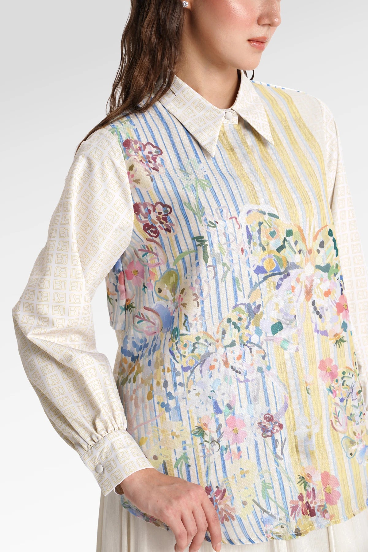 Metanoia Sheer Layered Shirt - Monarch