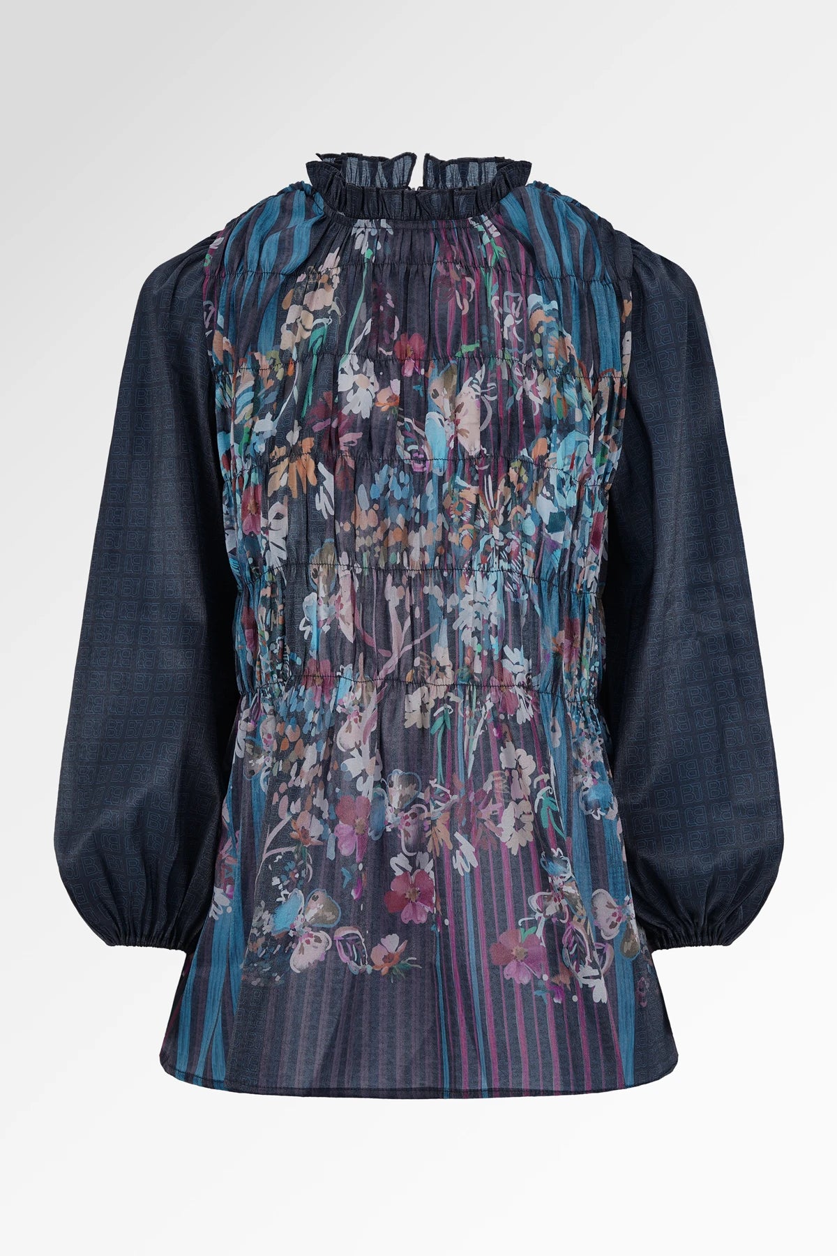 Metanoia Smock Blouse - Blue Morpho