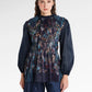 Metanoia Smock Blouse - Blue Morpho