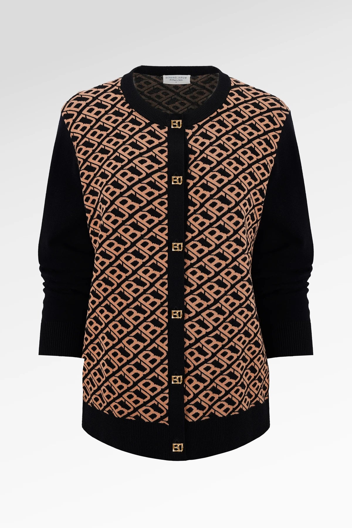 Mono Diagonal Cardigan - Black Choco