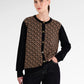 Mono Diagonal Cardigan - Black Choco