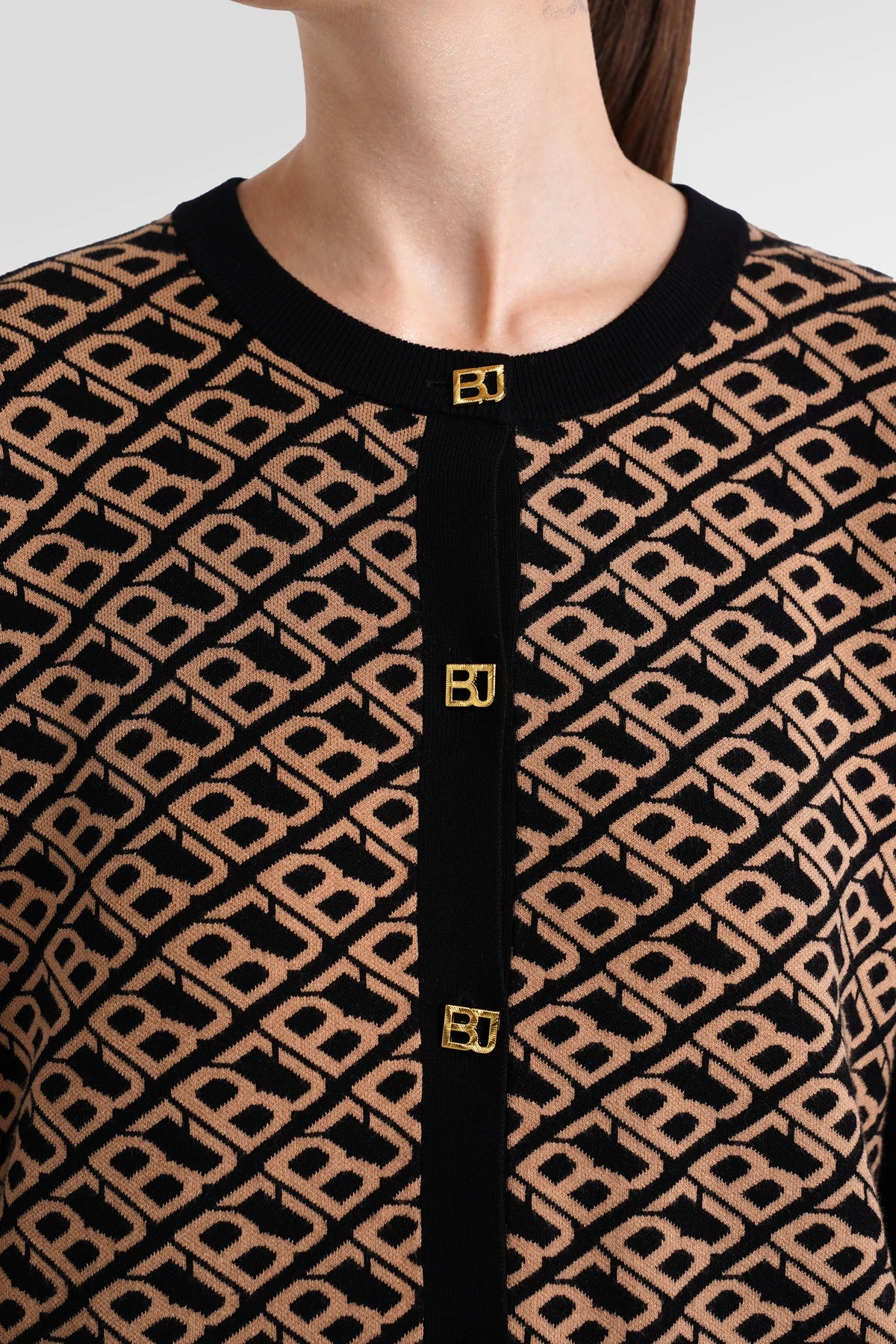 Mono Diagonal Cardigan - Black Choco