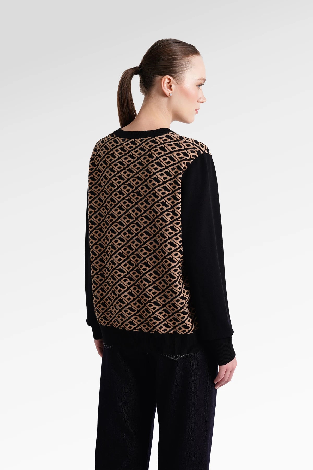 Mono Diagonal Cardigan - Black Choco