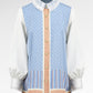 Mono Diagonal Collar Lace Shirt - Yuzu