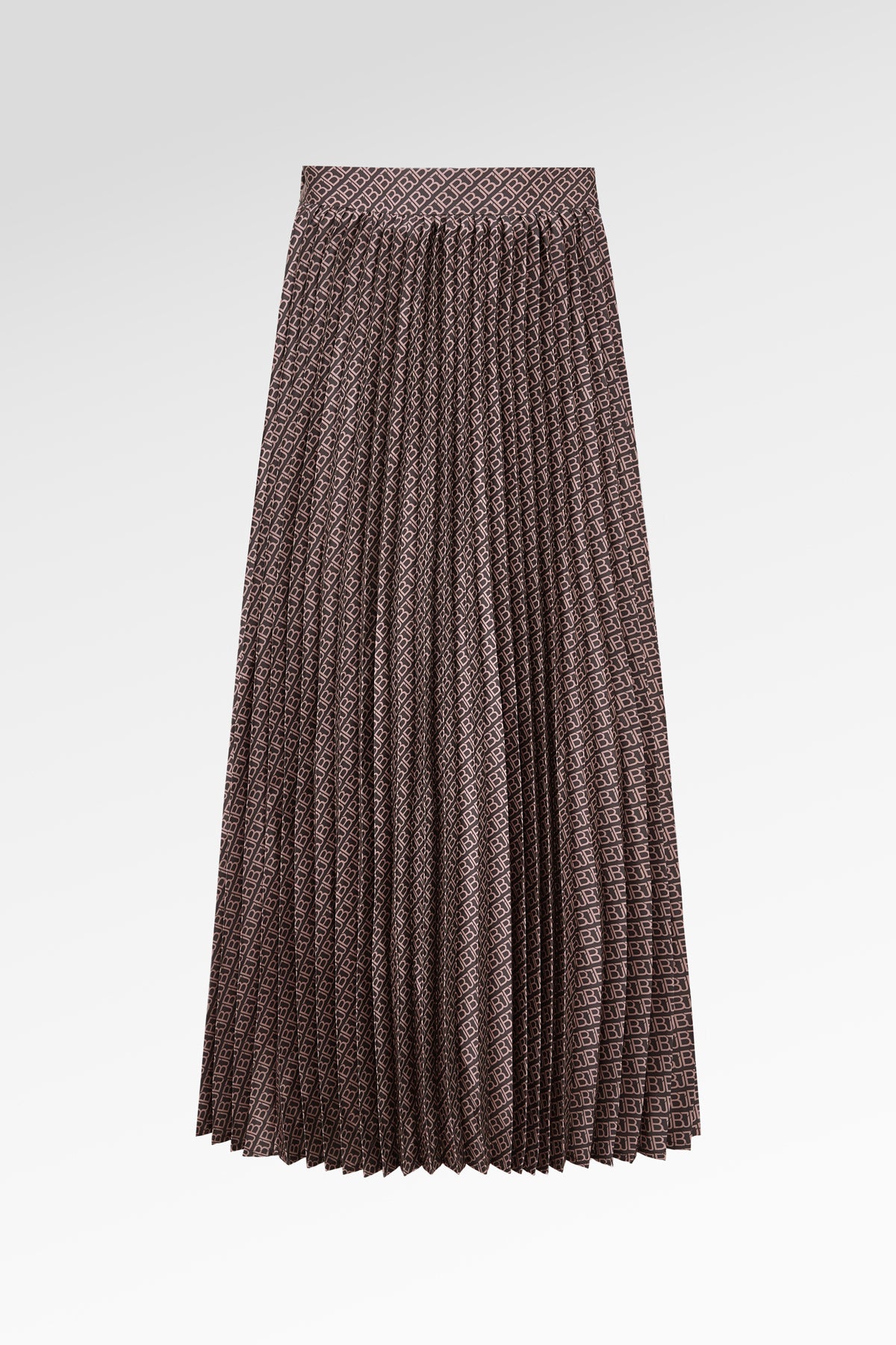 Mono Diagonal Pleated Skirt - Berry