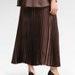 Mono Diagonal Pleated Skirt - Berry