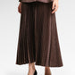Mono Diagonal Pleated Skirt - Berry
