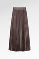 Mono Diagonal Pleated Skirt - Berry