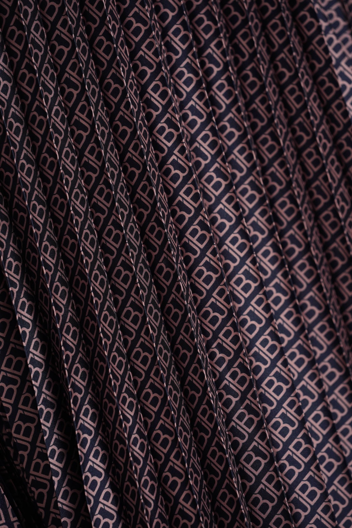 Mono Diagonal Pleated Skirt - Black Choco