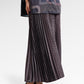 Mono Diagonal Pleated Skirt - Black Choco