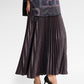 Mono Diagonal Pleated Skirt - Black Choco