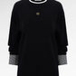 Mono Fold Cuff Knit - Black Choco