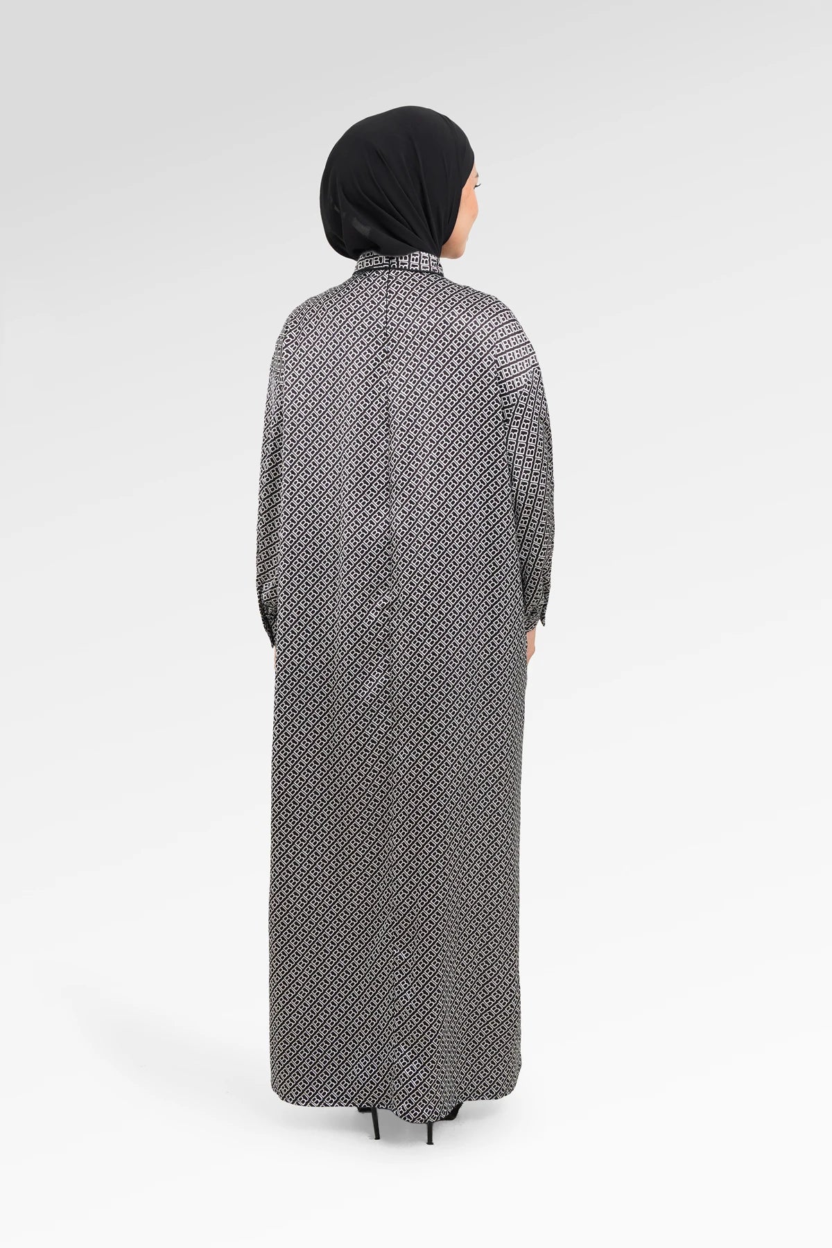 Monogram Diagonal Crystal Dress - Black and White