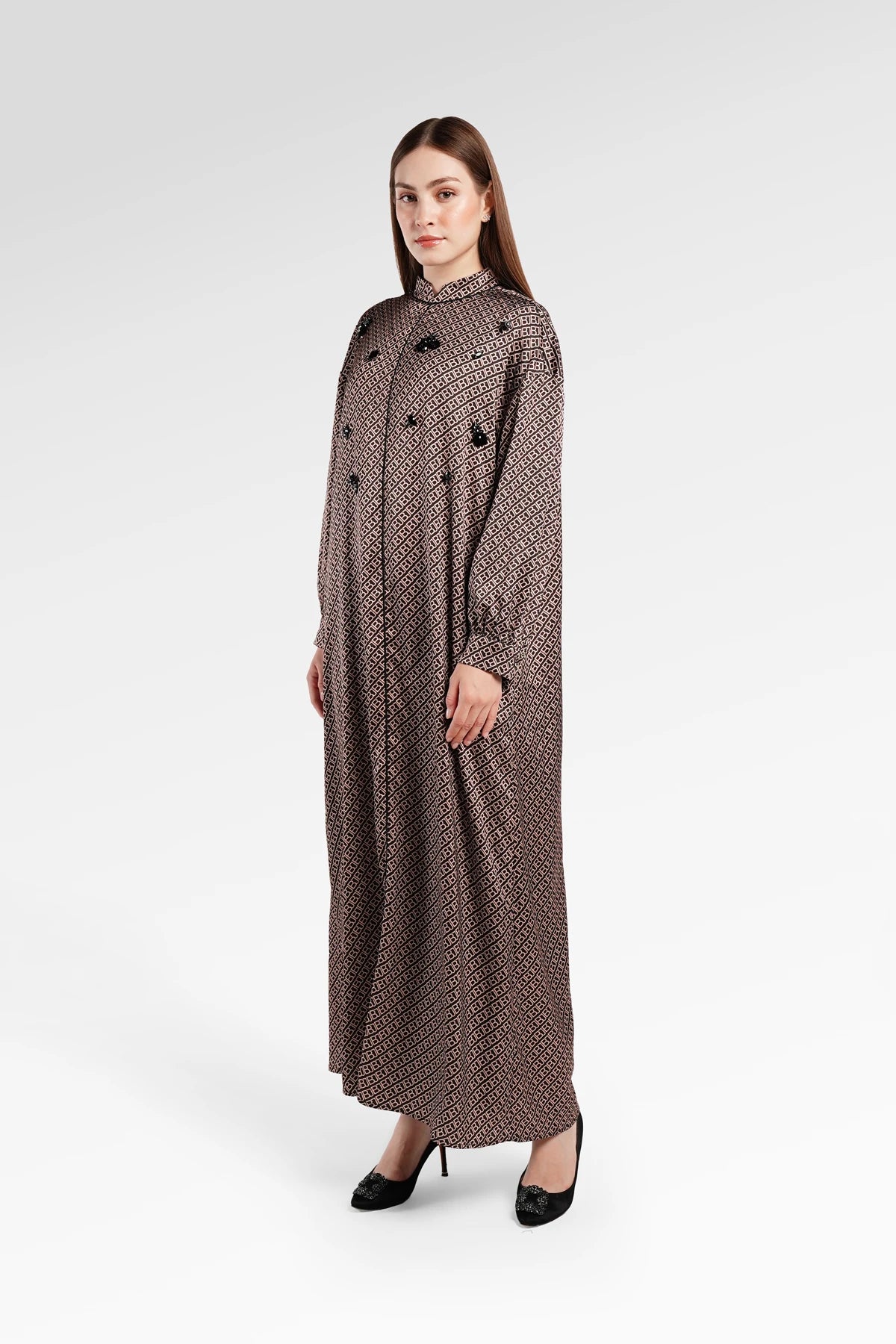 Monogram Diagonal Crystal Dress - Black Choco