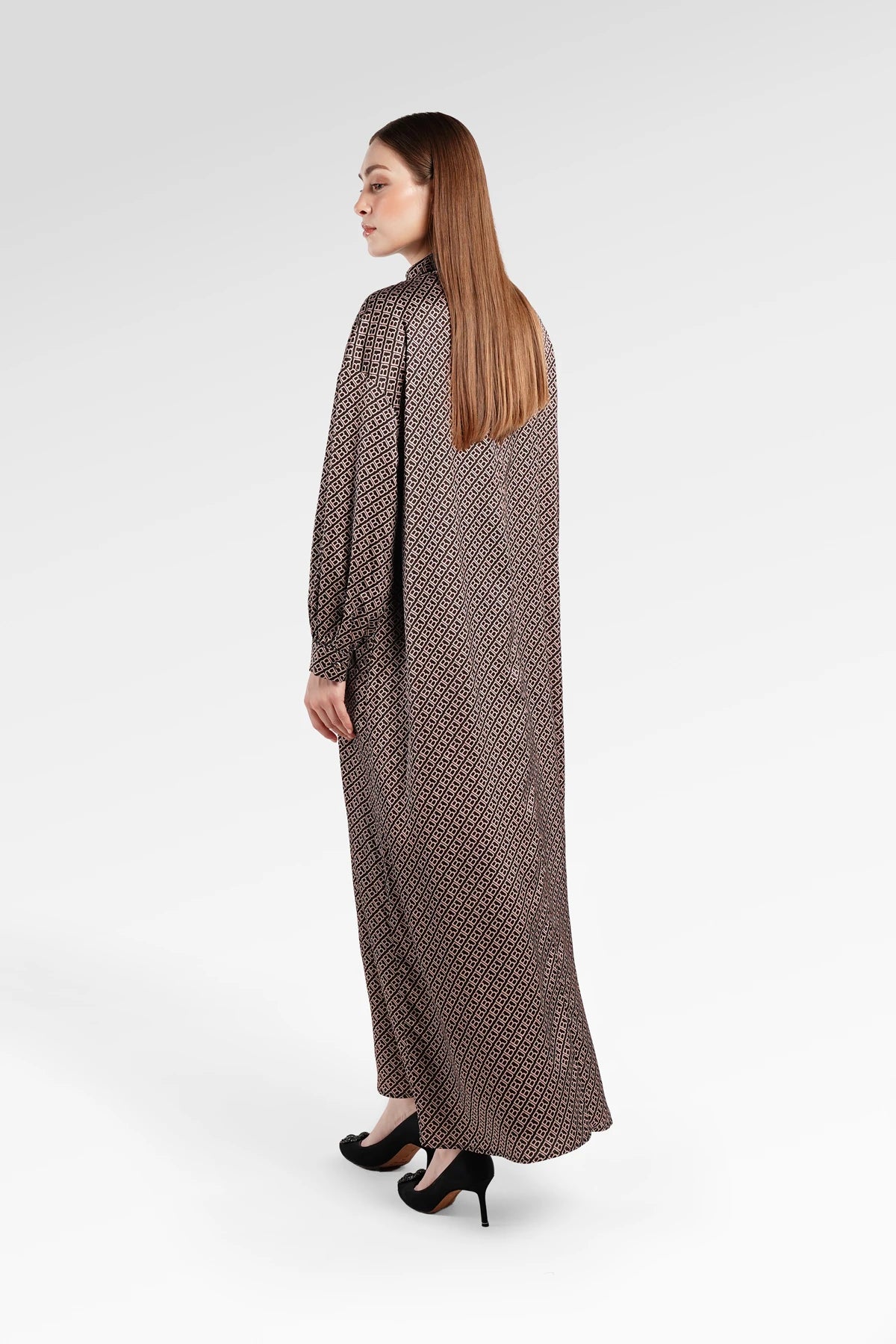 Monogram Diagonal Crystal Dress - Black Choco