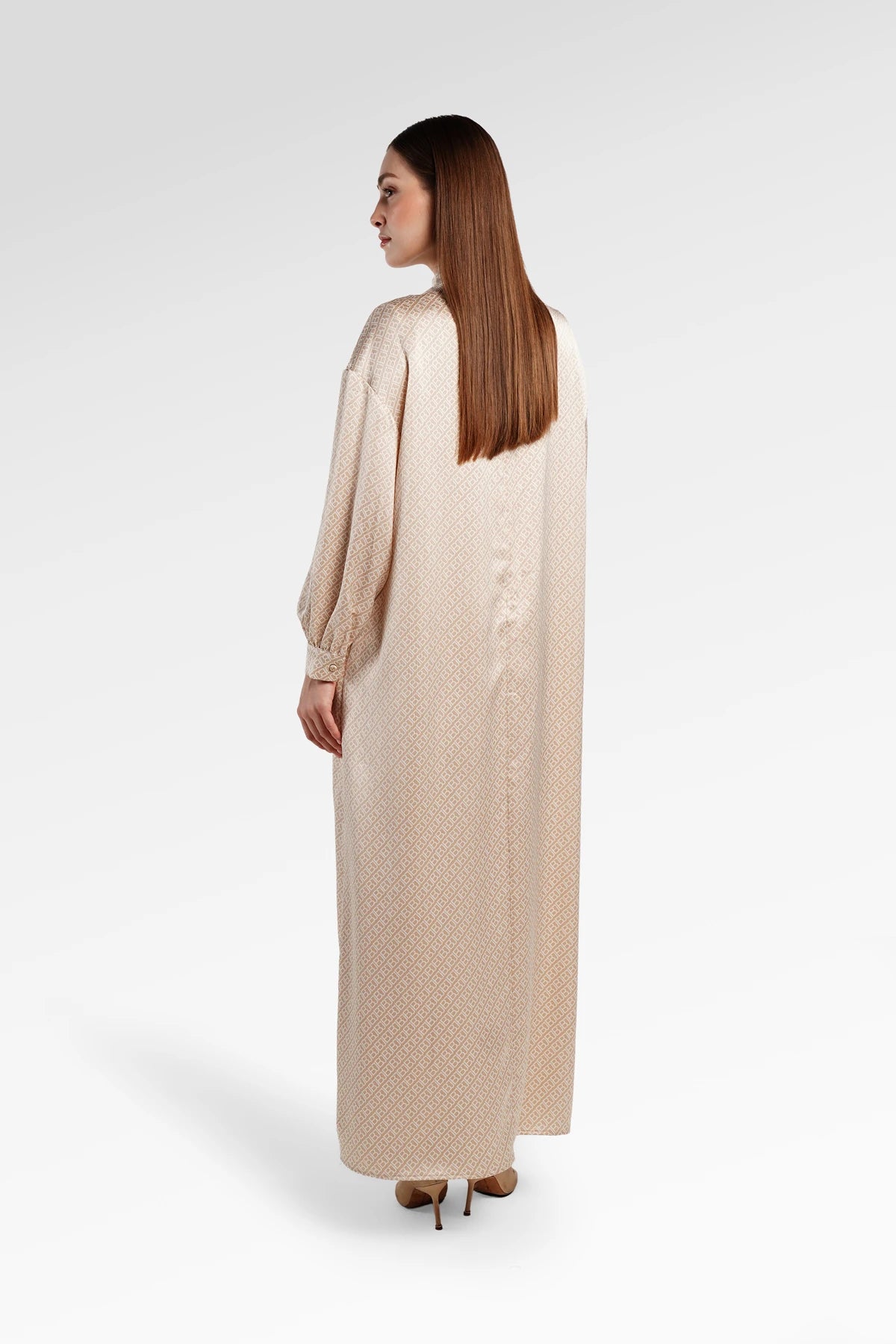Monogram Diagonal Crystal Dress - Sand