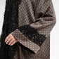 Monogram Diagonal Lace Abaya - Black Choco