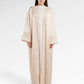 Monogram Diagonal Lace Abaya - Sand