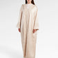 Monogram Diagonal Lace Abaya - Sand