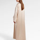 Monogram Diagonal Lace Abaya - Sand