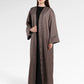 Monogram Diagonal Pearl Abaya - Black Choco