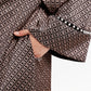 Monogram Diagonal Pearl Abaya - Black Choco