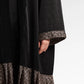 Monogram Diagonal Pleated Abaya - Black Choco