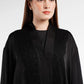 Monogram Diagonal Pleated Abaya - Black Choco