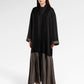 Monogram Diagonal Pleated Abaya - Black Choco