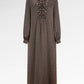 Monogram Diagonal Pleated Dress - Black Choco