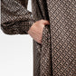 Monogram Diagonal Pleated Dress - Black Choco