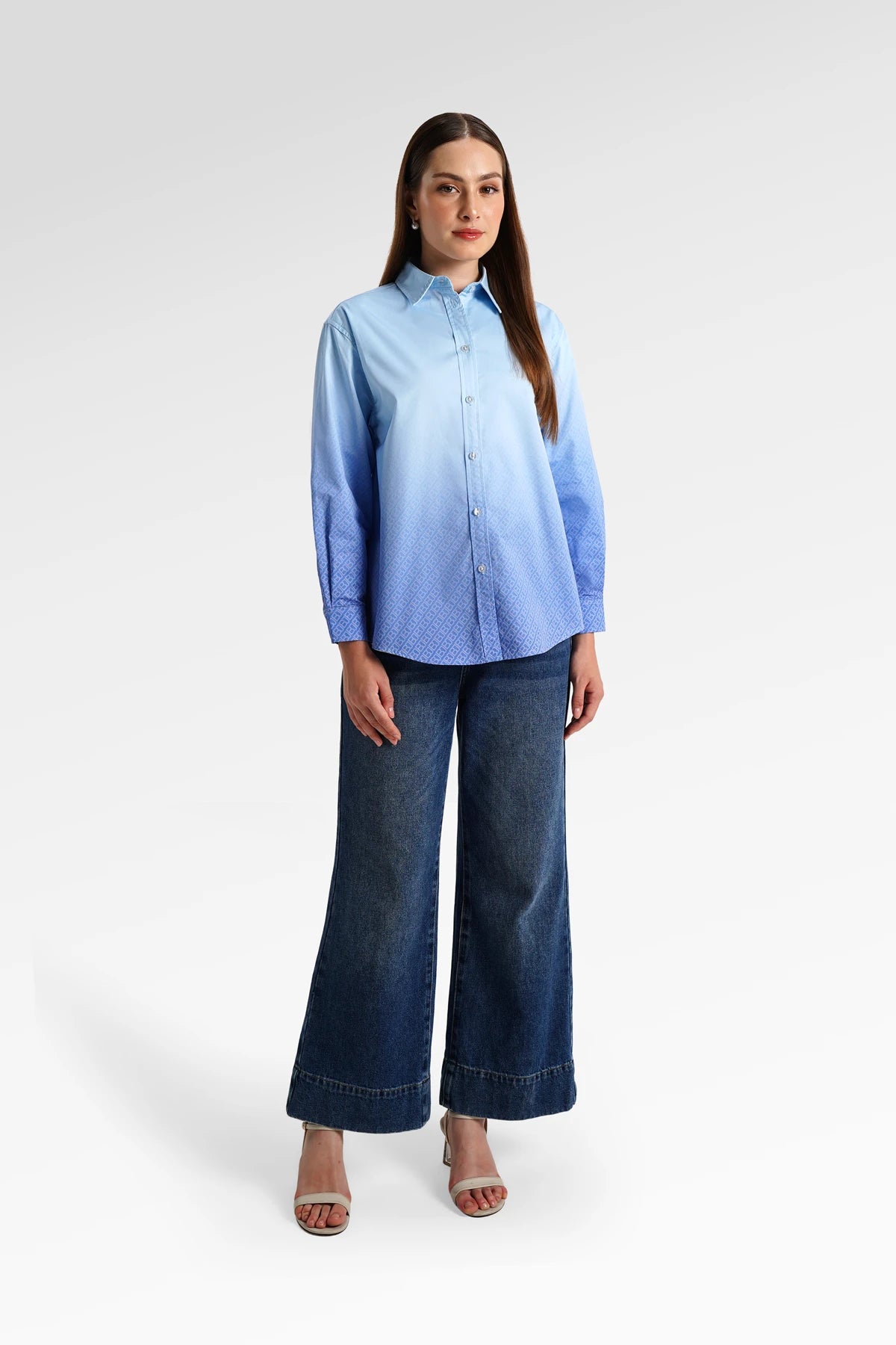 Monogram Gradient Shirt - Sea
