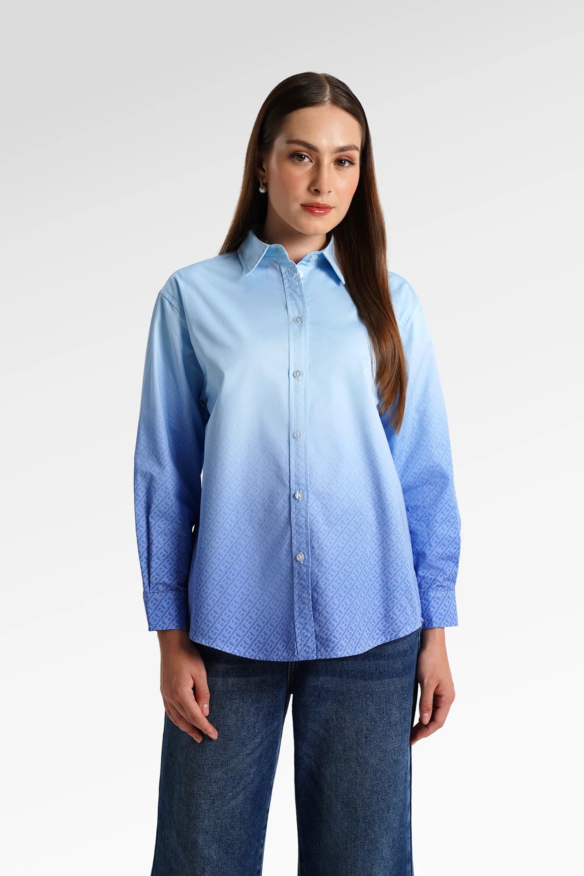 Monogram Gradient Shirt - Sea
