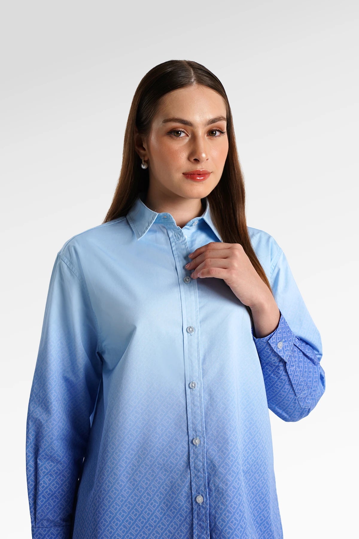 Monogram Gradient Shirt - Sea