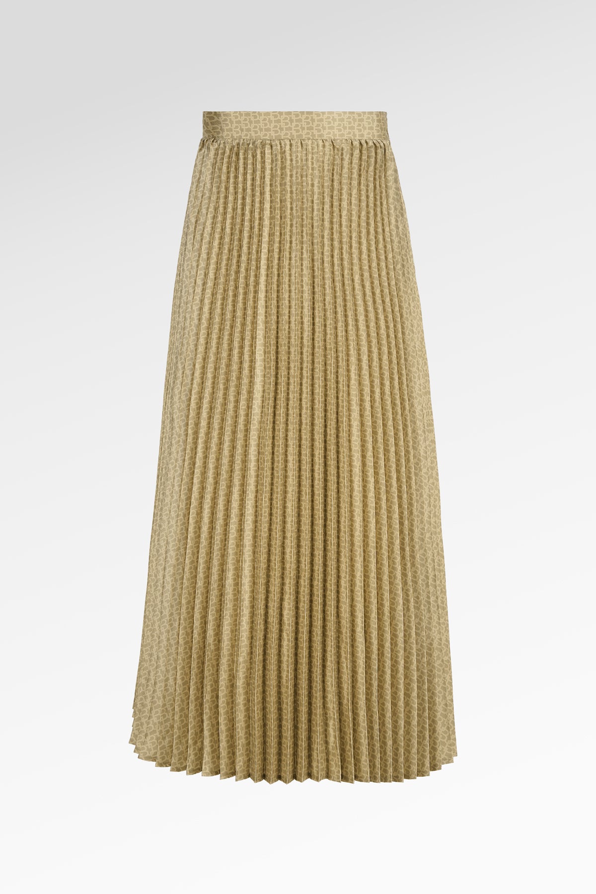 Monogram Pleated Skirt - Gold