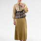 Monogram Pleated Skirt - Gold