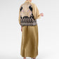 Monogram Pleated Skirt - Gold