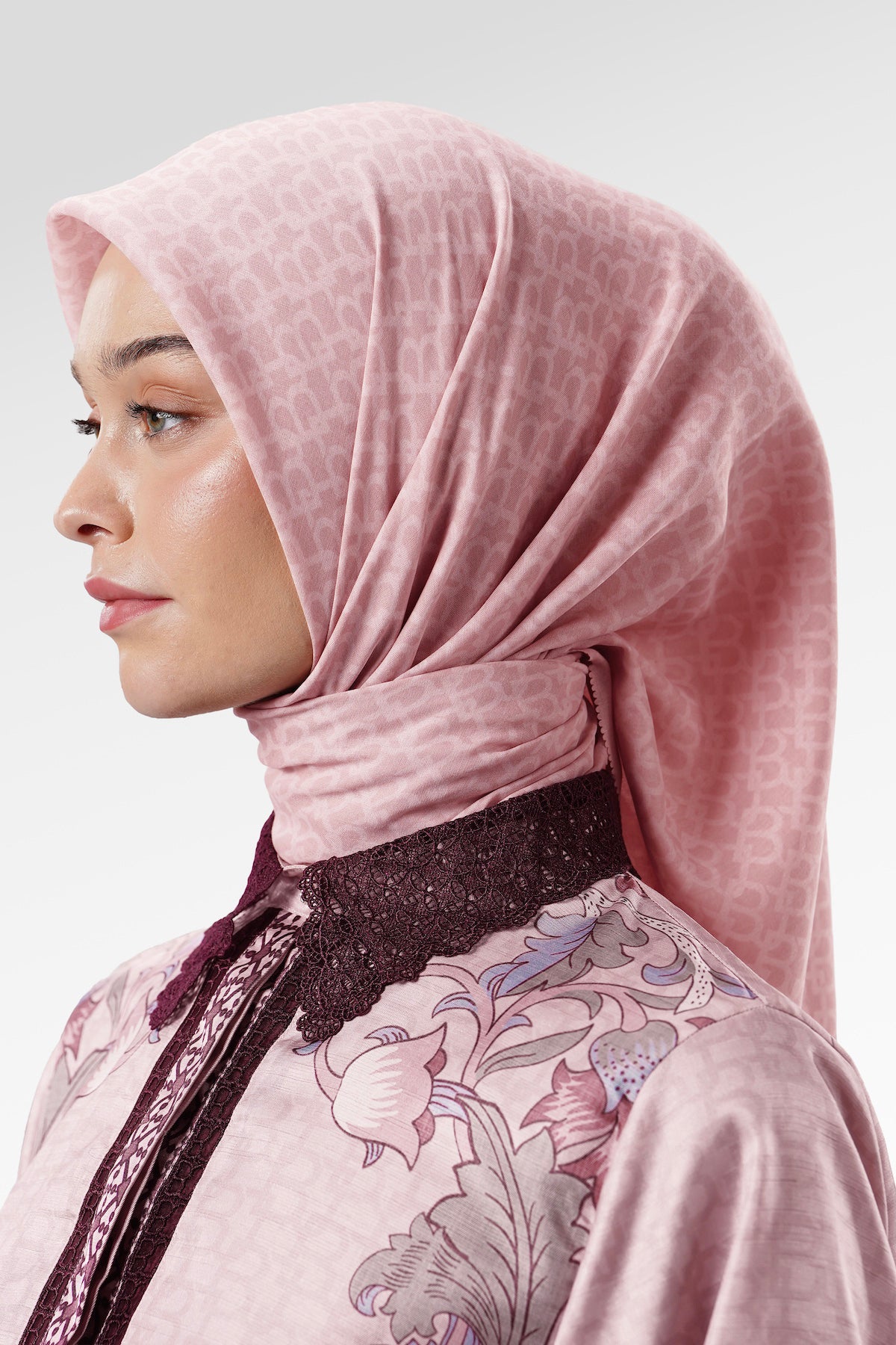 Signature Monogram Scarf - Peach