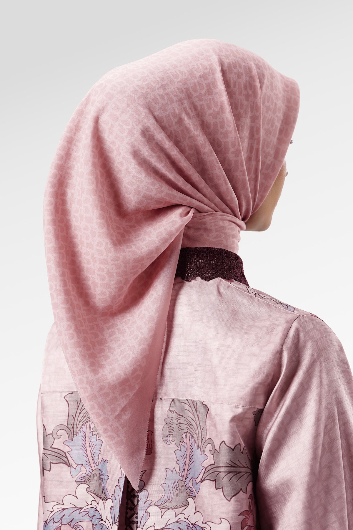 Signature Monogram Scarf - Peach