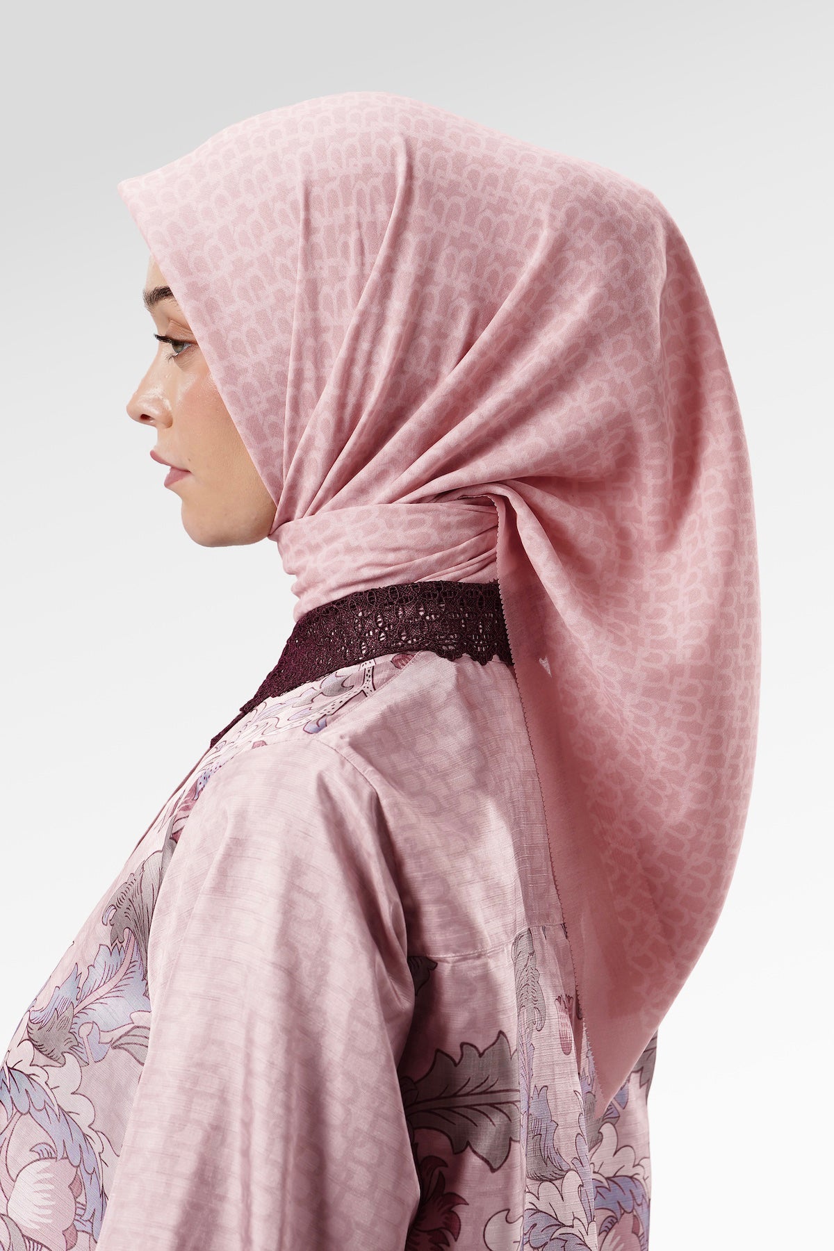 Signature Monogram Scarf - Peach