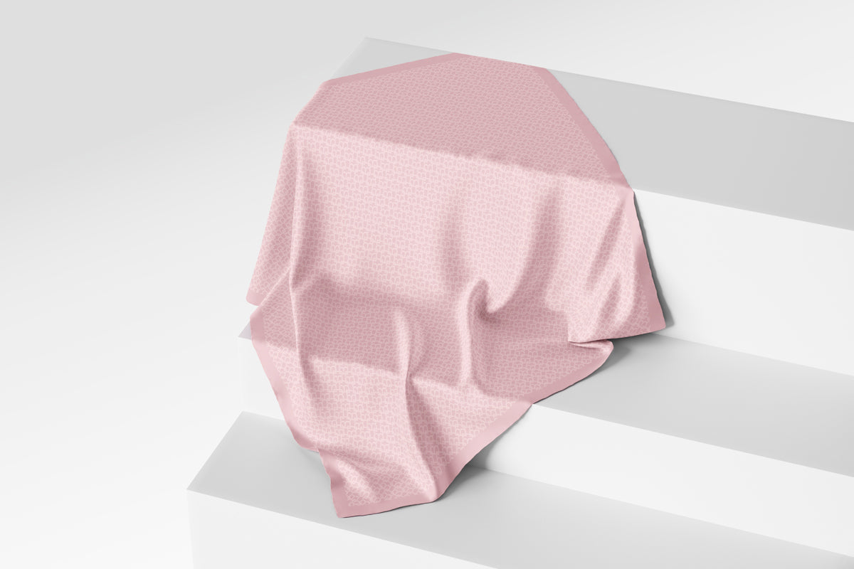 Signature Monogram Scarf - Peach