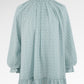 Monogram Ruffle Blouse - Zellige