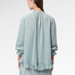 Monogram Ruffle Blouse - Zellige