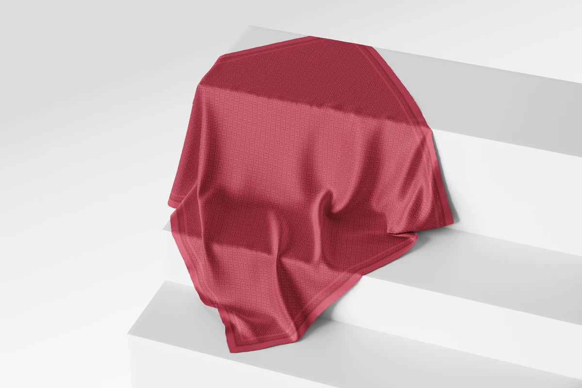 Mono Diagonal Scarf - Coral